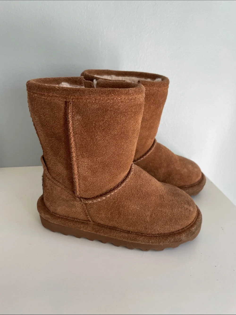 BearPaw Kids Classic Chestnut Suede Cozy Boots